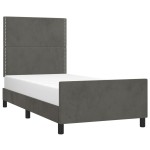 vidaXL Cadru de pat fără saltea, gri închis, 80x200 cm, catifea vidaXL Cadru de pat fără saltea, gri închis, 80x200 cm, catifea