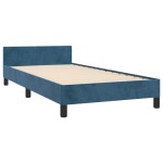 vidaXL Cadru de pat fără saltea, albastru închis, 80x200 cm, catifea vidaXL Cadru de pat fără saltea, albastru închis, 80x200 cm, catifea