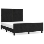 vidaXL Cadru de pat fără saltea, negru, 140x200 cm, catifea vidaXL Cadru de pat fără saltea, negru, 140x200 cm, catifea