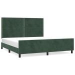 vidaXL Cadru de pat fără saltea, verde închis, 160x200 cm, catifea vidaXL Cadru de pat fără saltea, verde închis, 160x200 cm, catifea