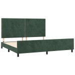 vidaXL Cadru de pat fără saltea, verde închis, 200x200 cm, catifea vidaXL Cadru de pat fără saltea, verde închis, 200x200 cm, catifea