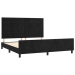 vidaXL Cadru de pat fără saltea, negru, 160x200 cm, catifea vidaXL Cadru de pat fără saltea, negru, 160x200 cm, catifea