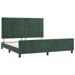 vidaXL Cadru de pat fără saltea, verde închis, 160x200 cm, catifea vidaXL Cadru de pat fără saltea, verde închis, 160x200 cm, catifea