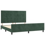 vidaXL Cadru de pat cu tăblie, verde închis, 180x200 cm, catifea vidaXL Cadru de pat cu tăblie, verde închis, 180x200 cm, catifea
