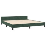 vidaXL Cadru de pat cu tăblie, verde închis, 180x200 cm, catifea vidaXL Cadru de pat cu tăblie, verde închis, 180x200 cm, catifea