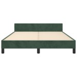 vidaXL Cadru de pat fără saltea, verde închis, 140x190 cm, catifea vidaXL Cadru de pat fără saltea, verde închis, 140x190 cm, catifea