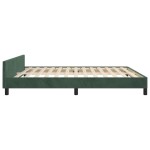 vidaXL Cadru de pat cu tăblie, verde închis, 180x200 cm, catifea vidaXL Cadru de pat cu tăblie, verde închis, 180x200 cm, catifea