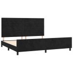 vidaXL Cadru de pat fără saltea, negru, 200x200 cm, catifea vidaXL Cadru de pat fără saltea, negru, 200x200 cm, catifea