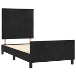 vidaXL Cadru de pat cu tăblie, negru, 80x200 cm, catifea vidaXL Cadru de pat cu tăblie, negru, 80x200 cm, catifea
