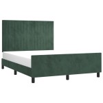 vidaXL Cadru de pat fără saltea, verde închis, 140x190 cm, catifea vidaXL Cadru de pat fără saltea, verde închis, 140x190 cm, catifea