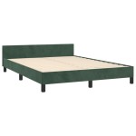 vidaXL Cadru de pat fără saltea, verde închis, 140x190 cm, catifea vidaXL Cadru de pat fără saltea, verde închis, 140x190 cm, catifea