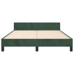 vidaXL Cadru de pat fără saltea, verde închis, 140x190 cm, catifea vidaXL Cadru de pat fără saltea, verde închis, 140x190 cm, catifea