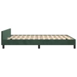 vidaXL Cadru de pat fără saltea, verde închis, 140x190 cm, catifea vidaXL Cadru de pat fără saltea, verde închis, 140x190 cm, catifea