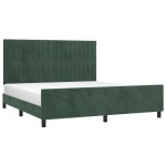 vidaXL Cadru de pat cu tăblie, verde închis, 180x200 cm, catifea vidaXL Cadru de pat cu tăblie, verde închis, 180x200 cm, catifea