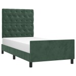 vidaXL Cadru de pat fără saltea, verde închis, 80x200 cm, catifea vidaXL Cadru de pat fără saltea, verde închis, 80x200 cm, catifea