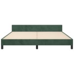 vidaXL Cadru de pat fără saltea, verde închis, 160x200 cm, catifea vidaXL Cadru de pat fără saltea, verde închis, 160x200 cm, catifea