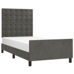 vidaXL Cadru de pat fără saltea, gri închis, 80x200 cm, catifea vidaXL Cadru de pat fără saltea, gri închis, 80x200 cm, catifea