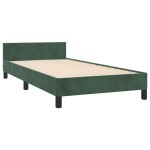 vidaXL Cadru de pat fără saltea, verde închis, 100x200 cm, catifea vidaXL Cadru de pat fără saltea, verde închis, 100x200 cm, catifea