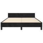 vidaXL Cadru de pat fără saltea, negru, 140x190 cm, catifea vidaXL Cadru de pat fără saltea, negru, 140x190 cm, catifea
