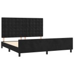 vidaXL Cadru de pat cu tăblie, negru, 180x200 cm, catifea vidaXL Cadru de pat cu tăblie, negru, 180x200 cm, catifea