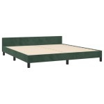 vidaXL Cadru de pat cu tăblie, verde închis, 180x200 cm, catifea vidaXL Cadru de pat cu tăblie, verde închis, 180x200 cm, catifea
