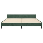vidaXL Cadru de pat cu tăblie, verde închis, 180x200 cm, catifea vidaXL Cadru de pat cu tăblie, verde închis, 180x200 cm, catifea