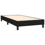 vidaXL Pat box spring cu saltea, negru, 100x200 cm, textil