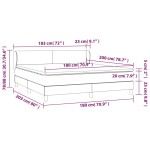 vidaXL Pat cu arcuri, cu saltea, cappuccino, 180x200cm piele ecologică