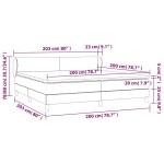 vidaXL Pat cu arcuri, cu saltea, gri, 200x200 cm, piele ecologică