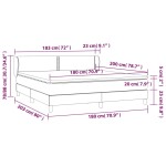 vidaXL Pat cu arcuri, cu saltea, alb, 180x200 cm, piele ecologică