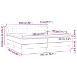 vidaXL Pat cu arcuri, cu saltea, negru, 200x200 cm, piele ecologică