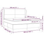 vidaXL Pat cu arcuri, cu saltea, alb, 180x200 cm, piele ecologică