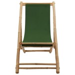 vidaXL Scaun pliabil, verde, bambus și pânză vidaXL Scaun pliabil, verde, bambus și pânză