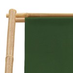 vidaXL Scaun pliabil, verde, bambus și pânză vidaXL Scaun pliabil, verde, bambus și pânză