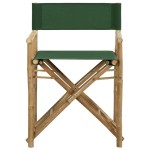 vidaXL Scaune de regizor pliabile, 2 buc., verde, bambus și țesătură vidaXL Scaune de regizor pliabile, 2 buc., verde, bambus și țesătură