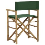 vidaXL Scaune de regizor pliabile, 2 buc., verde, bambus și țesătură vidaXL Scaune de regizor pliabile, 2 buc., verde, bambus și țesătură