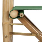 vidaXL Scaune de regizor pliabile, 2 buc., verde, bambus și țesătură vidaXL Scaune de regizor pliabile, 2 buc., verde, bambus și țesătură