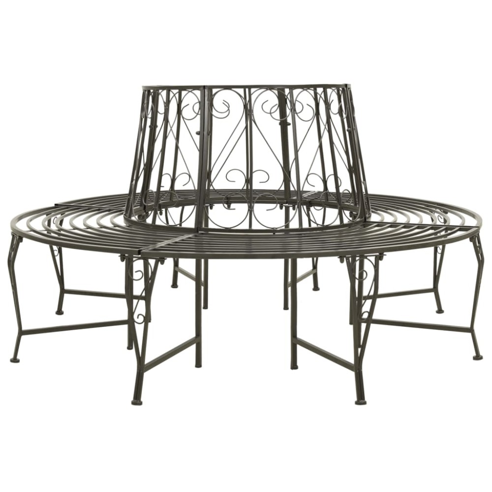 vidaXL Bancă de copac pentru grădină, 160 cm, oțel