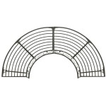 vidaXL Bancă de copac semicirculară pentru grădină, 160 cm, oțel vidaXL Bancă de copac semicirculară pentru grădină, 160 cm, oțel