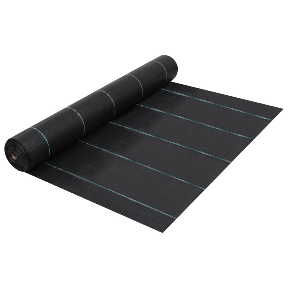 vidaXL Membrană antiburuieni & antirădăcini, negru, 2x50 m, PP