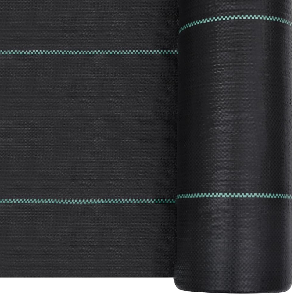 vidaXL Membrană antiburuieni & antirădăcini, negru, 2x150 m, PP