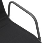 vidaXL Scaune de grădină stivuibile, 2 buc., negru, oțel & textilenă