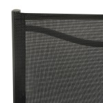 vidaXL Scaune de grădină, 2 buc., antracit & negru, oțel & textilenă