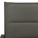 vidaXL Scaune de grădină, 2 buc., antracit & gri, oțel & textilenă