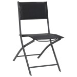 vidaXL Scaune pliante de exterior, 2 buc., oțel și textilenă vidaXL Scaune pliante de exterior, 2 buc., oțel și textilenă