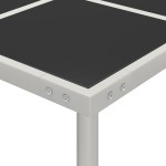 vidaXL Masă de grădină, 170x170x74,5 cm, oțel și sticlă vidaXL Masă de grădină, 170x170x74,5 cm, oțel și sticlă