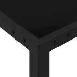 vidaXL Masă de grădină, negru, 130x130x72 cm, oțel și sticlă
