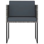 vidaXL Set mobilier grădină cu perne, 9 piese, gri, poliratan vidaXL Set mobilier grădină cu perne, 9 piese, gri, poliratan