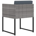 vidaXL Set mobilier grădină cu perne, 9 piese, gri, poliratan vidaXL Set mobilier grădină cu perne, 9 piese, gri, poliratan