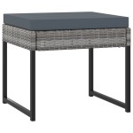 vidaXL Set mobilier grădină cu perne, 9 piese, gri, poliratan vidaXL Set mobilier grădină cu perne, 9 piese, gri, poliratan